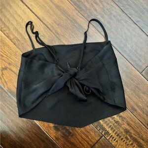 Sunday Best Black Spaghetti-Strap Crop Top